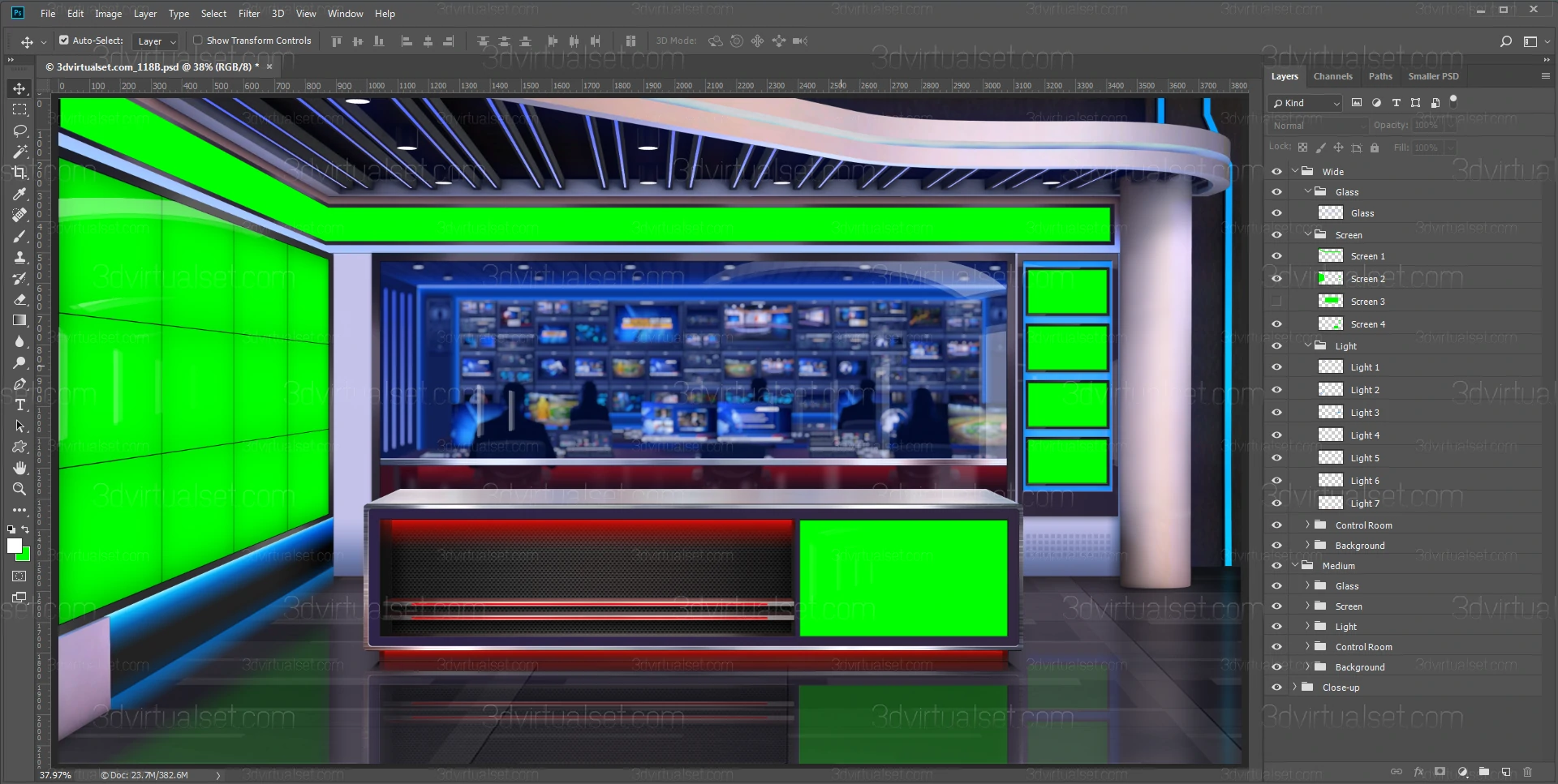 Virtual Studio 118B for Photoshop Templates